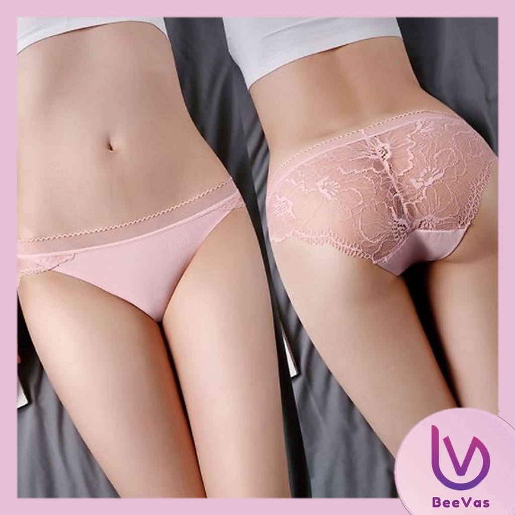 BV.ID CD453 Celana Dalam Wanita Motif Renda Brukat Transparan CD Panties Sexy