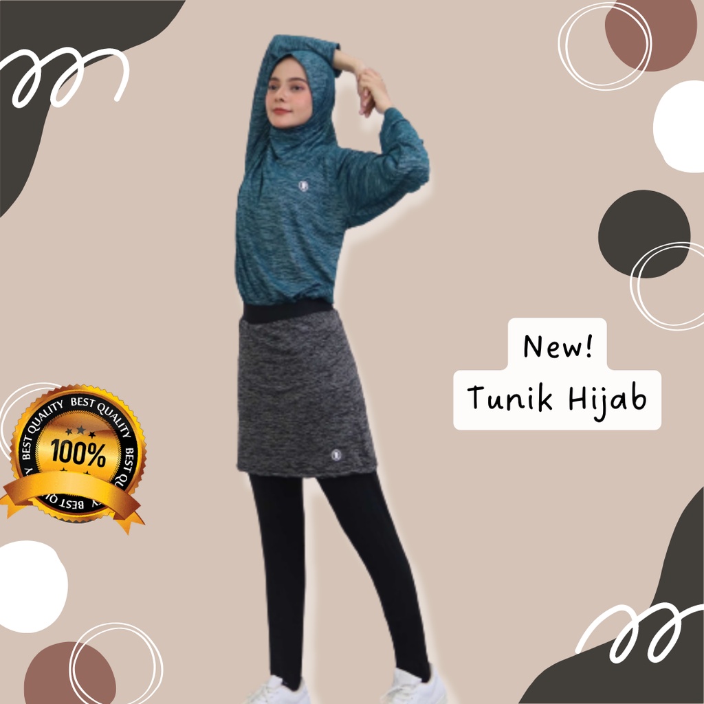 TUNIK HIJAB SPORT BAJU OLAHRAGA SET SENAM YOGA SEPEDA