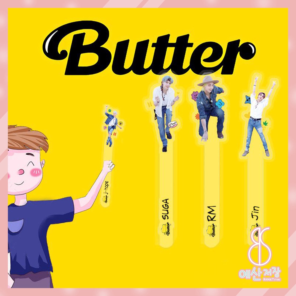 [BS] BISA COD Pembatas Buku Acrylic Stick BUTTER KPOP BTS BT21 Bookmark - KP996