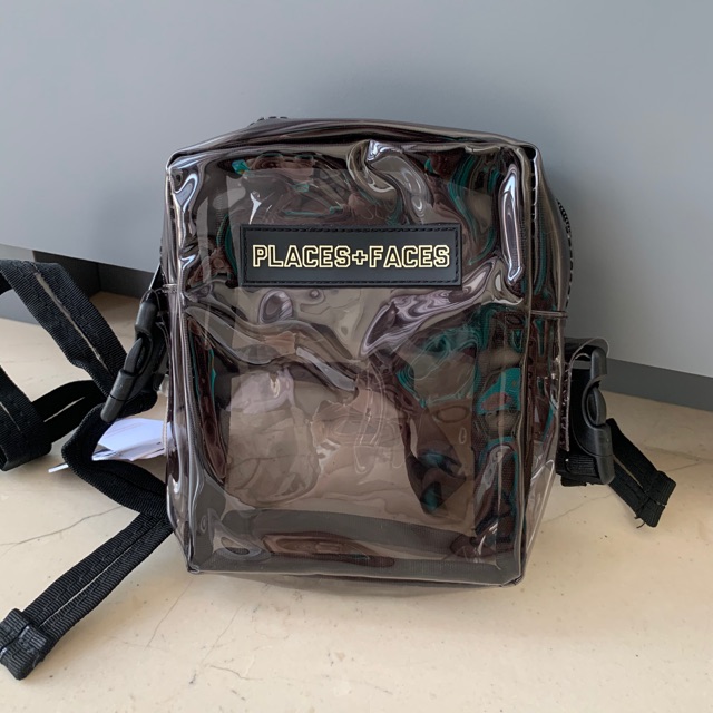 Sling Bag / Tas Selempang Places Faces Transparant Import