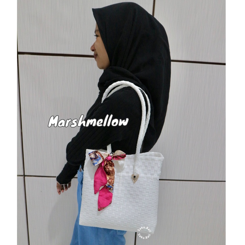 Sandy S Polos / tas anyam bali / tas anyam sintetis plastik premium kendal / tas ootd / aries S bag 
