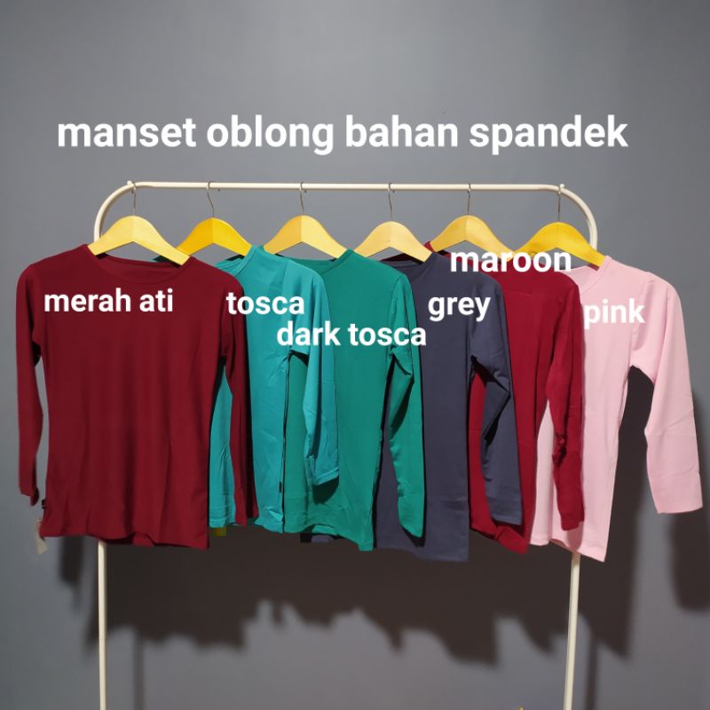 obral manset kaos bahan rayon pe krah dan oblong