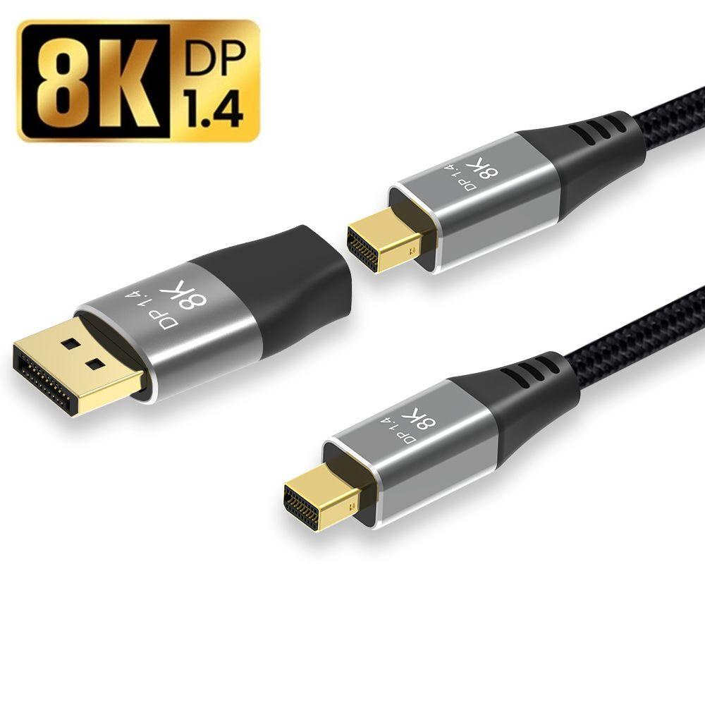 POPULAR Konektor Proyektor HDTV Kabel DP Mini Ke Male MDP 8K@60Hz