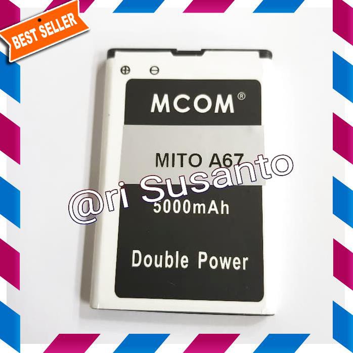 ACC HP BATERAI MCOM MITO A67 CORE BA 00131 DOUBLE POWER 5000MAH