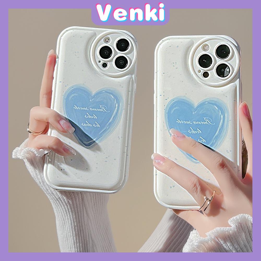 iPhone Case Silicone Soft Case Airbag Shockproof Protection Camera Blue Heart Dot Cute Compatible For iPhone 11 Pro Max 13 Pro Max 12 Pro Max 7Plus xr XS Max