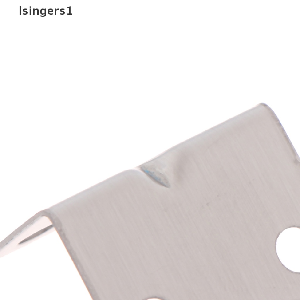 (lsingers1) 5pcs Bracket Konektor Sudut Kanan Bentuk L Bahan Stainless Steel