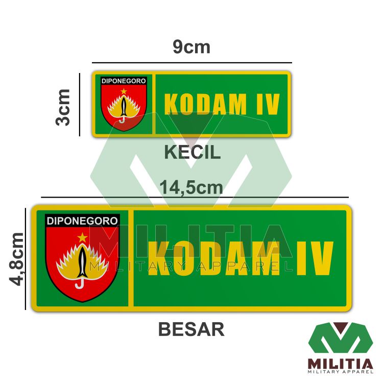 Stiker KODAM Komando Daerah Militer IV Diponegoro