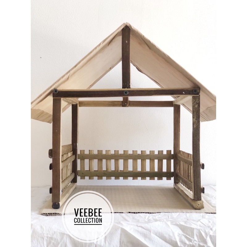 rumah rumahan Patung kelahiran yesus/ rumah Diorama / hiasan pohon natal/ rumah patung yesus/kandang