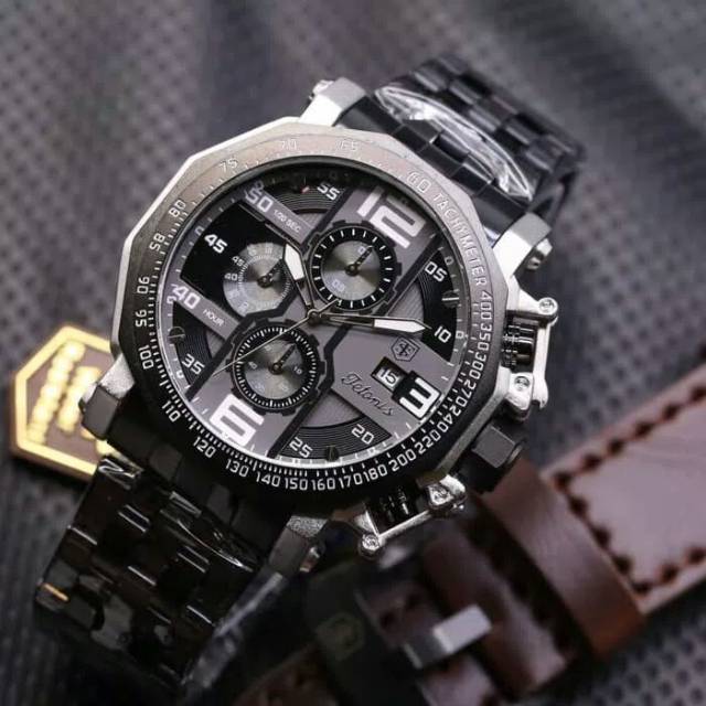 Jam tangan pria tetonis original Ts_6012 free tali kulit