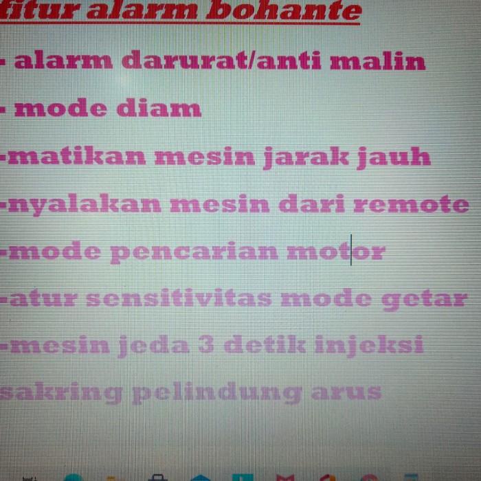 ALARM BOHANTE BHT GOLD B-008 REMOTE MOTOR STARTER SILENT MODE INJEKSI