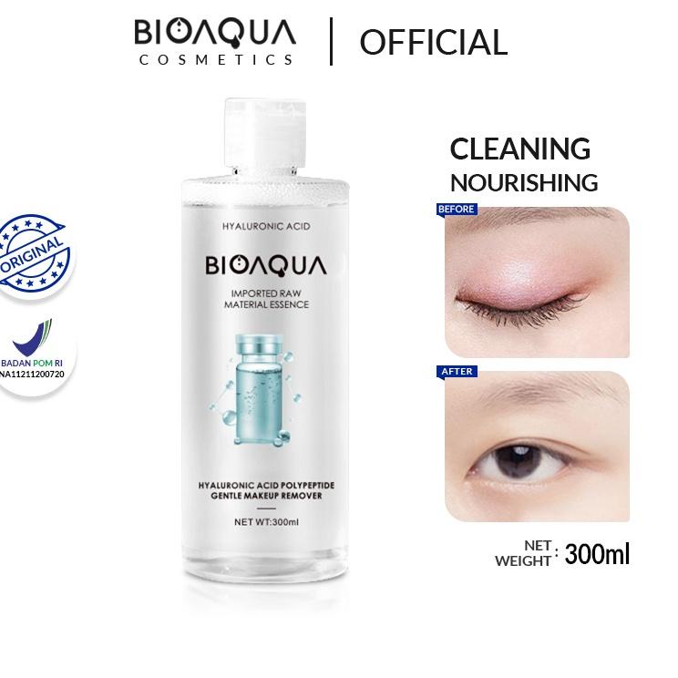 [TeF ㊗] Bioaqua Cosmetics Makeup Remover Hyaluronic Acid Polypeptide Shea Moisture Gentle Cleansing 