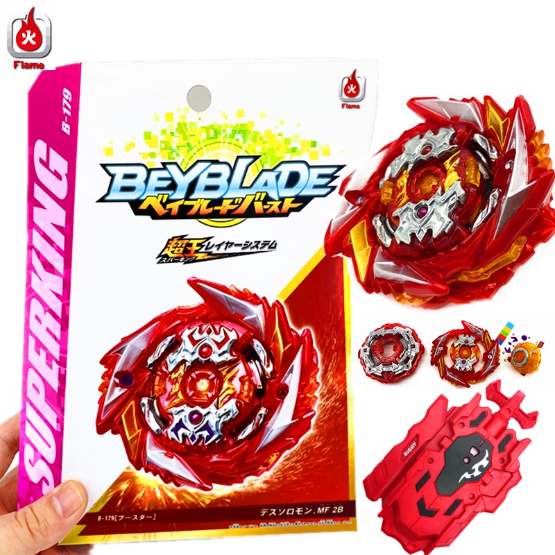 B-179 Beyblade Burst SuperKing Death Solomon. Mf 2B Launcher Stripe Ripcord