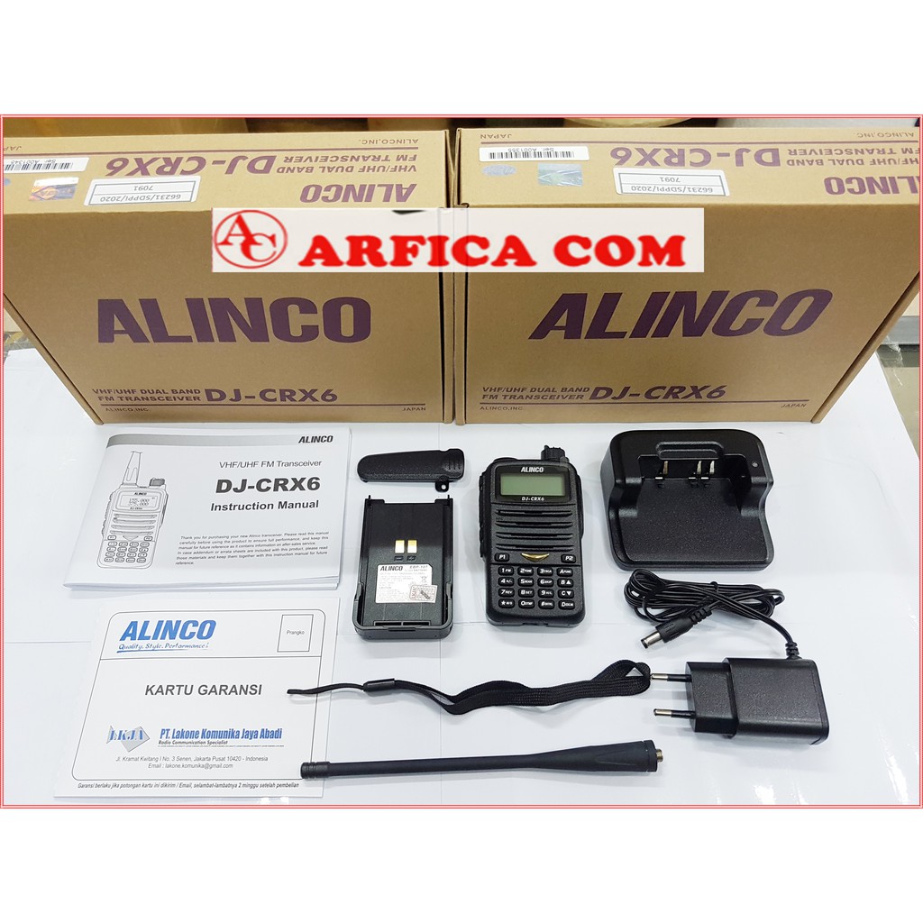 Alinco DJ-CRX6 HT Dualband Alinco DJ CRX6 UHF 350 Mhz DJCRX6 Garansi