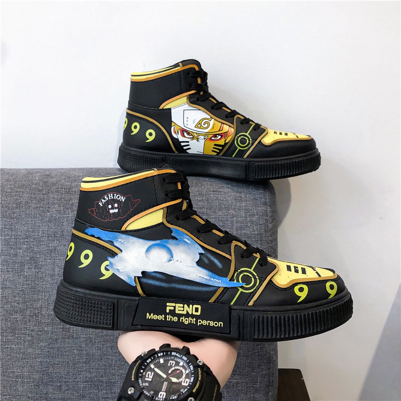 Anime Naruto Casual Santai Cosplay Sports Sepatu Import Pria Running Sneaker Kets Lentur Murah Nyaman Cowok Dewasa Lentur 197