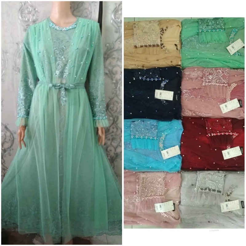 Gamis Ozias brokat tutu #8580