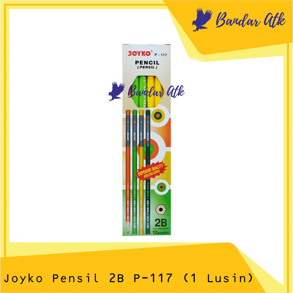 

JOYKO Pensil 2B Pencil 2B P 117 Superior Quality [1 LUSIN]