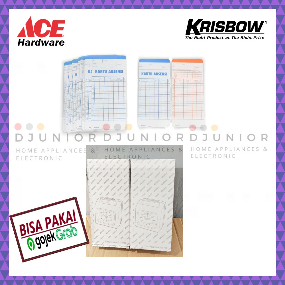 KARTU ABSENSI KARTU ABSEN KRISBOW 100 PCS ACE