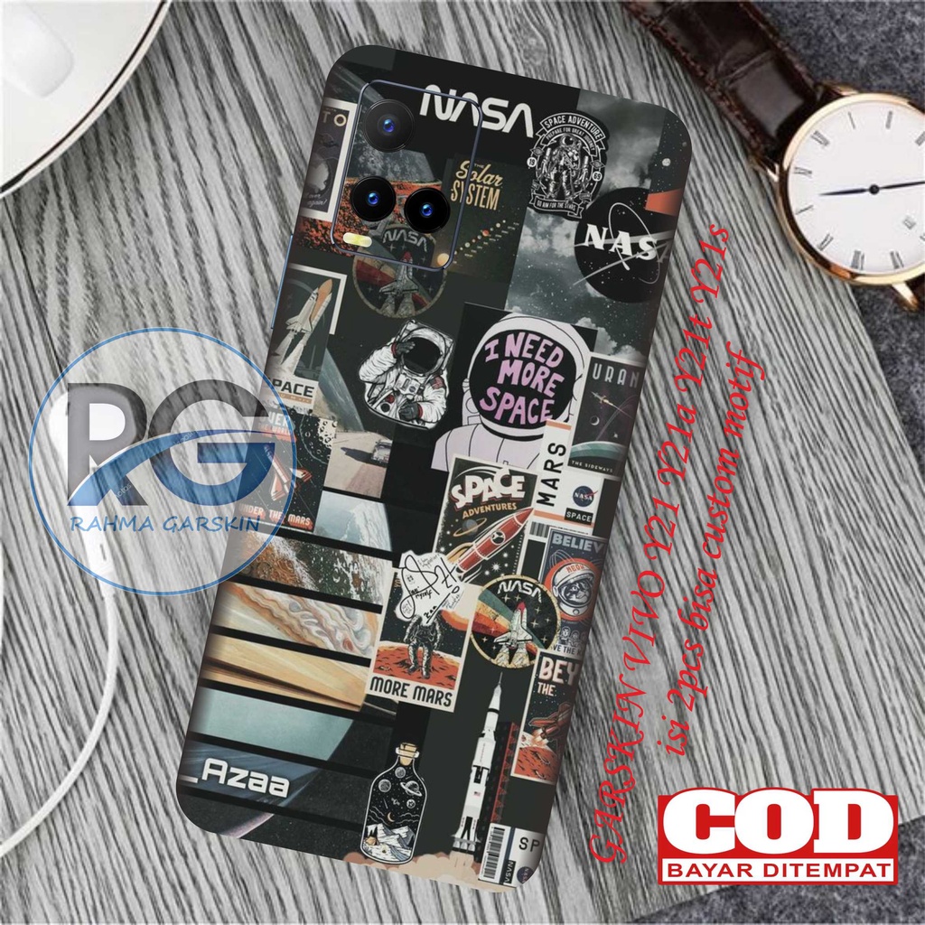 SKIN GARSKIN VIVO Y21 Y21A Y21S Y21T MOTIF ASTRONOT - ISI 2PCS FREE CUSTOM MOTIF