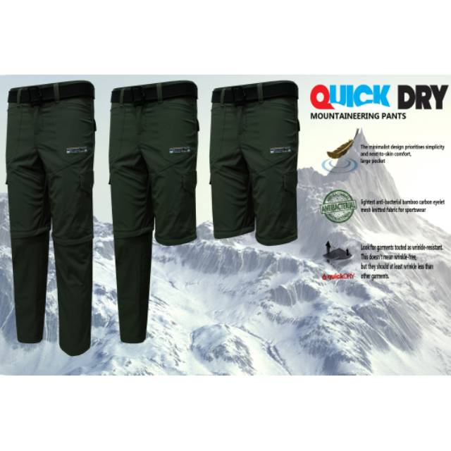 Celana gunung - celana gunung sambung - celana quickdry - celana cargo