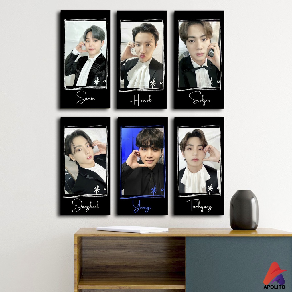 HIASAN DINDING BTS WALLDECOR  BTS PAJANGAN POSTER HIASAN KAMAR DEKORASI KAYU KPOP BTS APOLITO