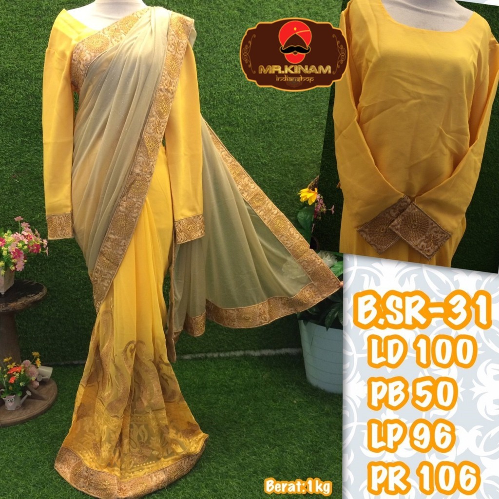 SAREE INDIA [B.SR-3135] | KAIN SAREE INDIA | SAREE LILIT INDIA | BAJU INDIA