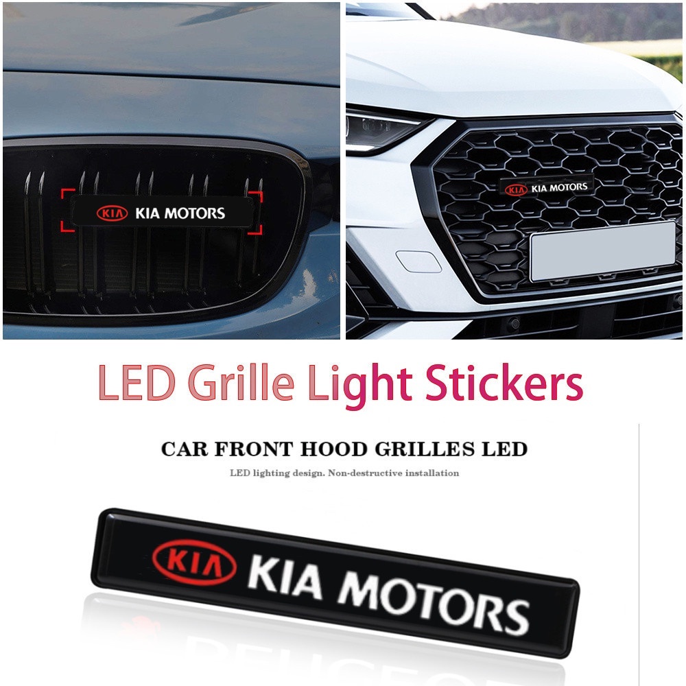 KIA Lampu LED Logo Untuk Dekorasi Kap Depan Mobil Spectra Forte RIO Mbang Sportage Picanto