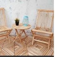 ♥ decking tile lantai kayu jati bongkar pasang 30x30 cm / runnen deck kayu ☋