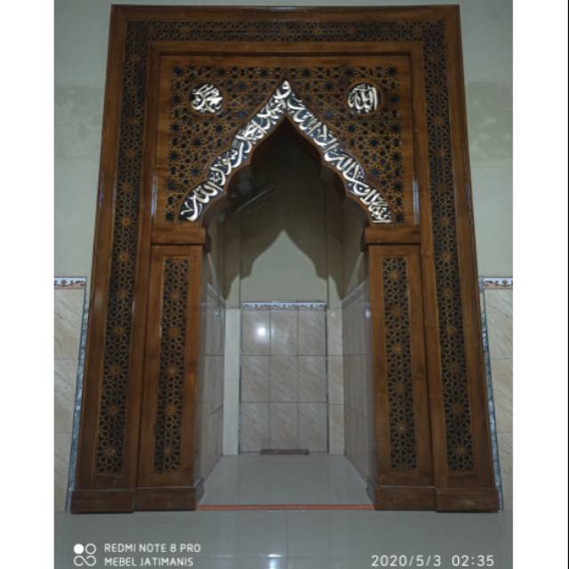 Mihrab pengimaman masjid/musholla, jati