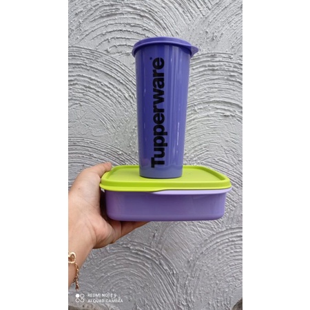 lunch set (giant tumbler + loly tup) tupperware