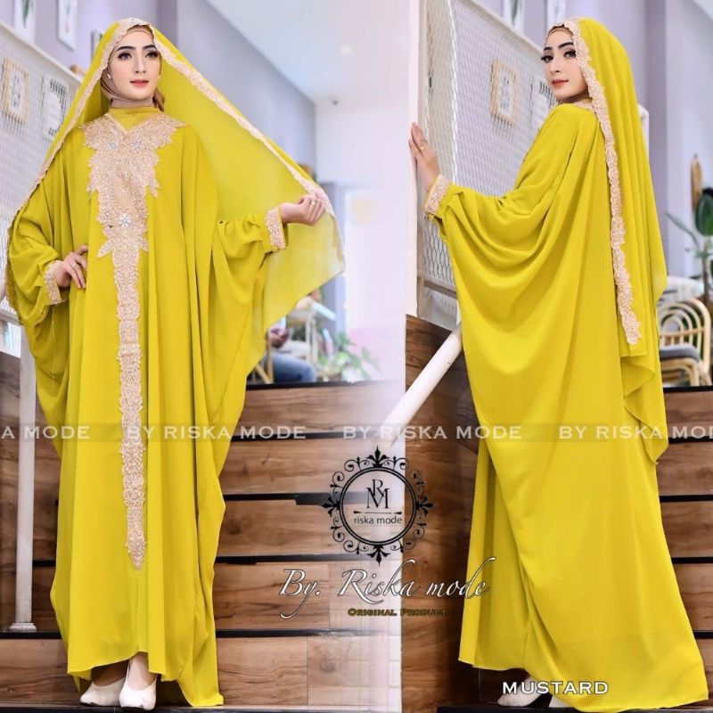 REALPICT GAMIS LEBARAN TERLARIS/GAMIS KAFTAN ZAHRA/BY RISKA MODE