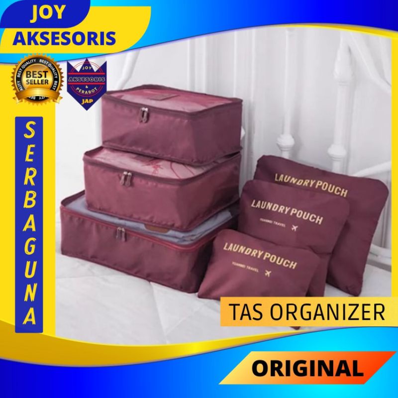 WAJIB PUNYA Tas bag kantong Universal box organizer Travelling 6in1 Multifungsi 6 in 1 set tempat pe
