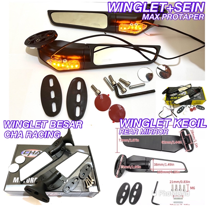 HOT SALE SPION WINGLE FULL CNC UNIVERSAL CBR NINJA150 ZX25R ZX10 R15 R25 DLL