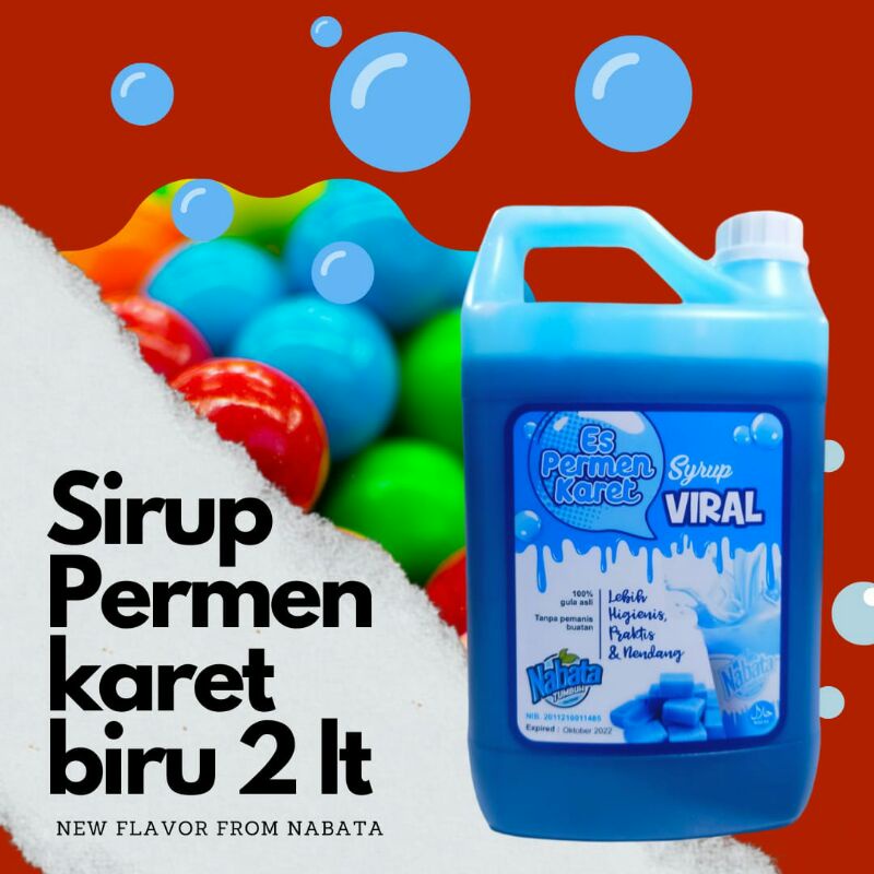 

Sirup Permen Karet Biru Nabata Original 2L ts