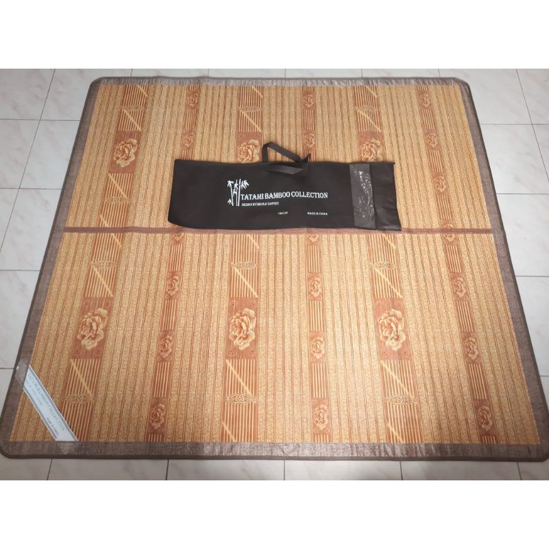 Tikar Bambu TATAMI / TIkar Lipat Bambu Tatami Ukuran 180 x 200cm MOTIF RANDOM