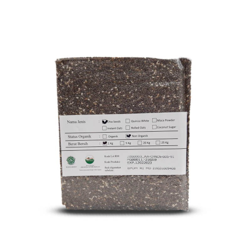 

Chia Seed Non Organic 1 kg PREMIUM | Black Chiaseed Certified HALAL BPOM RI