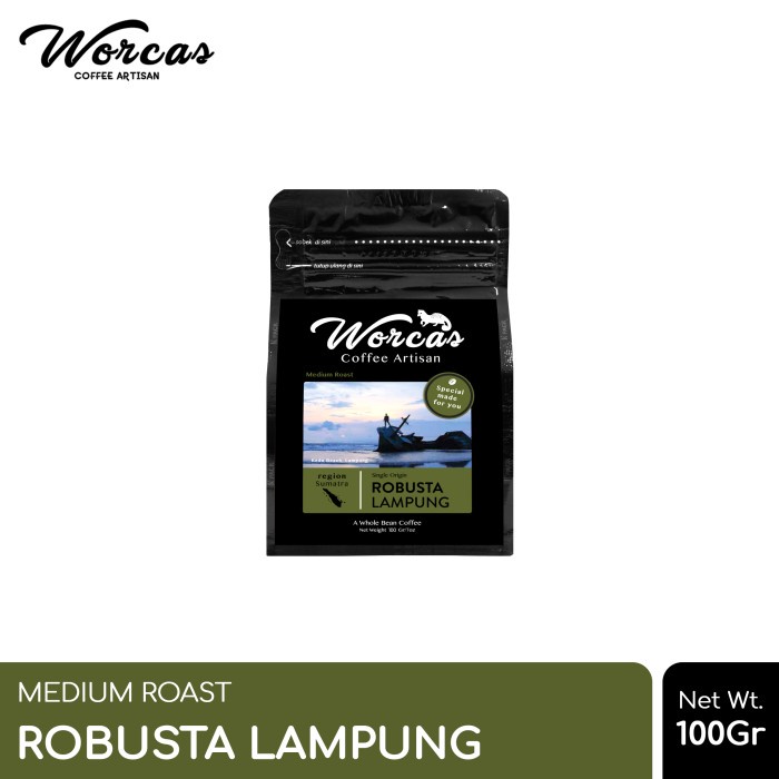 

ds011css Worcas Kopi Robusta Lampung 100Gr - Medium Roast - Kopi Biji Ds20X11