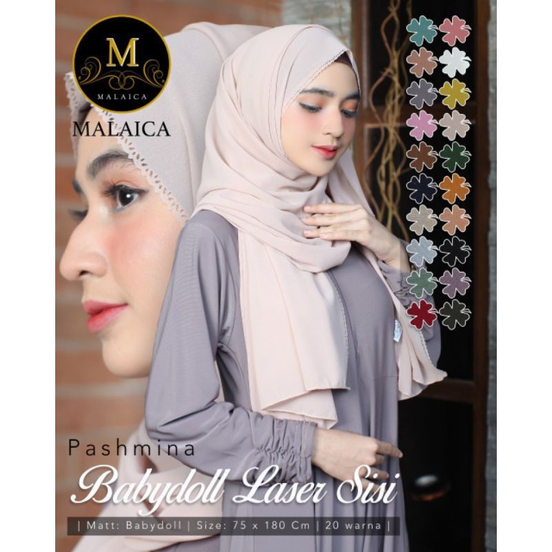 Alula Hijab~ PASMINA CERUTY LASERCUT MALAICA Size 180