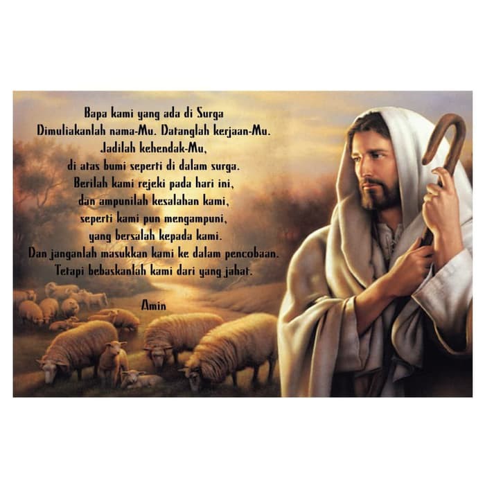 Unik SUPERSALE : Hiasan Dinding Katolik / Kristen - Doa Bapa Kami Limited