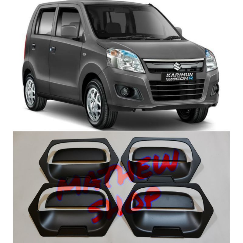 Outer Handle Suzuki Wagon R 2013-2021 Hitam Dan Cover Door Handle Wagon R Hitam / Mangkok Pintu Wago