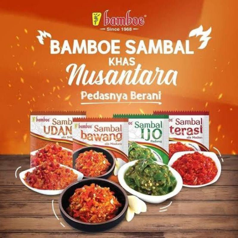 Jual Sambal Bamboe Sambal Finna Uleg Sachet Sambal Bawang Sambel Terasi