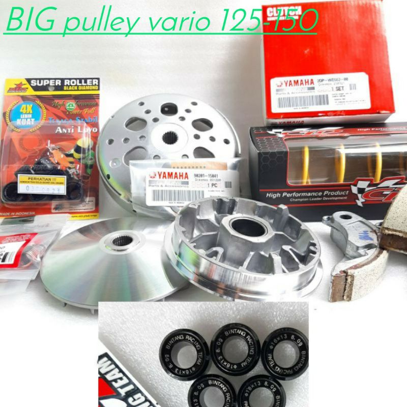 Pulley Custom PCX 150 ADV 150 Paket 1 BIG PULLEY Untuk Vario 125 150 Akselerasi Top Speed kirian vario