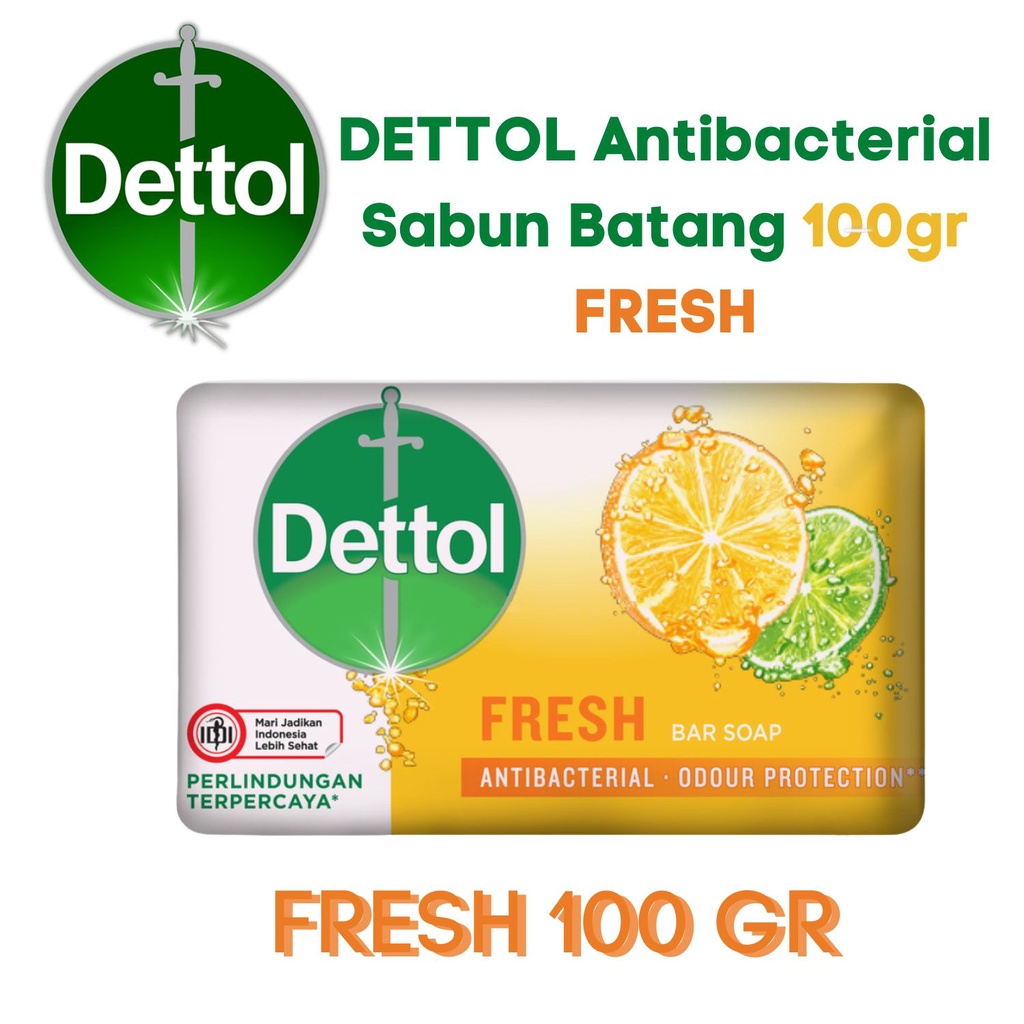 Jual Dettol Fresh Anti Bakteri Sabun Batang Sabun Mandi Antibacterial ...