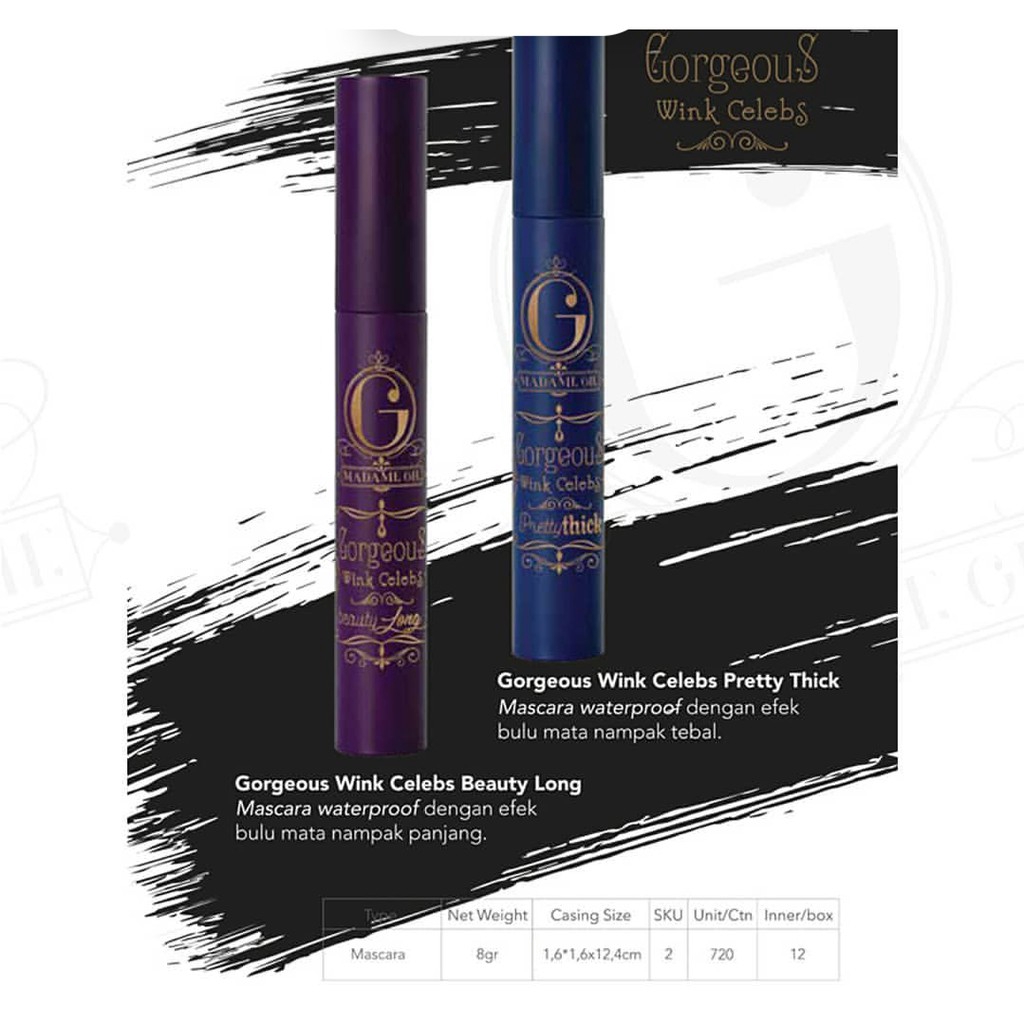 MADAME GIE Gorgeous Wink Celebs Beauty Long / Pretty Thick Waterproof Mascara