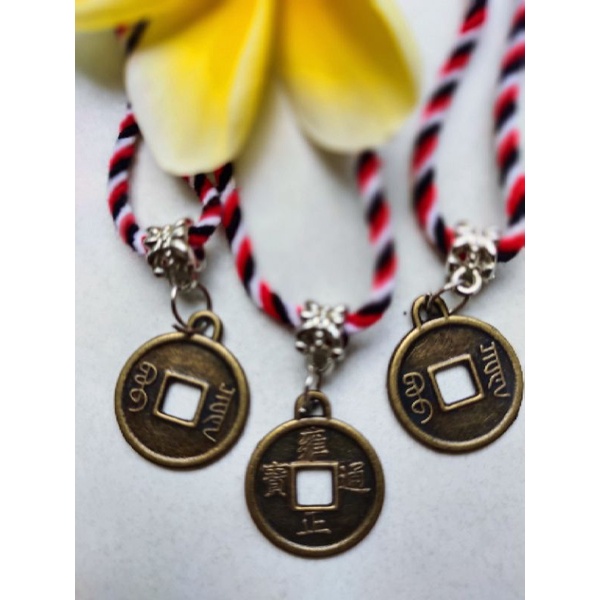 Kalung Tridatu Pis Bolong Khas Bali Original / Liontin Uang Cina