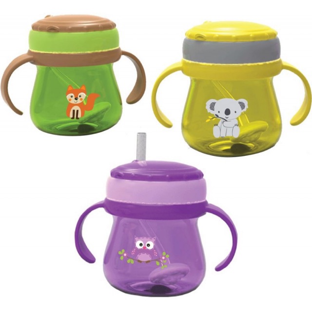 BABY SAFE Cup Weighted Straw JP019 (Gelas Botol Minum Air / Susu Anak Bayi dengan Sedotan Pemberat)