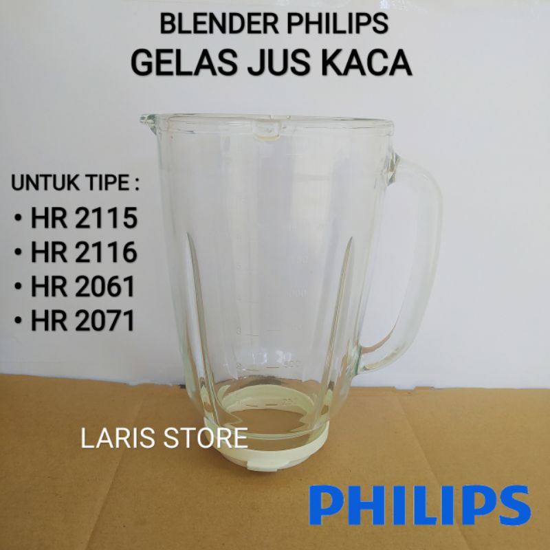 Gelas Tabung Jus Kaca Blender Philips HR 2115 HR 2116 HR 2061 HR 2071