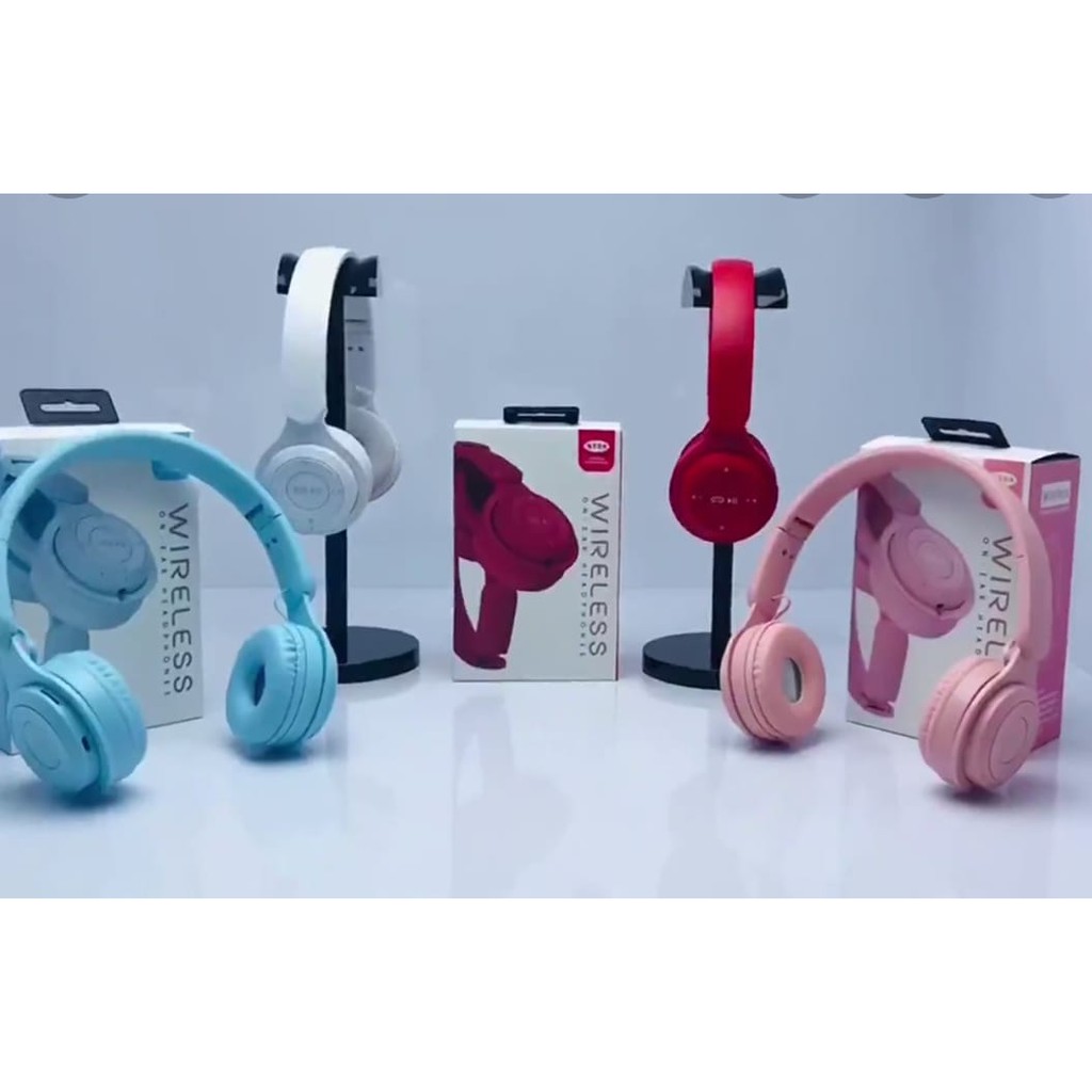 Headphone Wireless Y08 Macaron Bluetooth Headphone & STN-36 Macaron Bluetooth Headphone