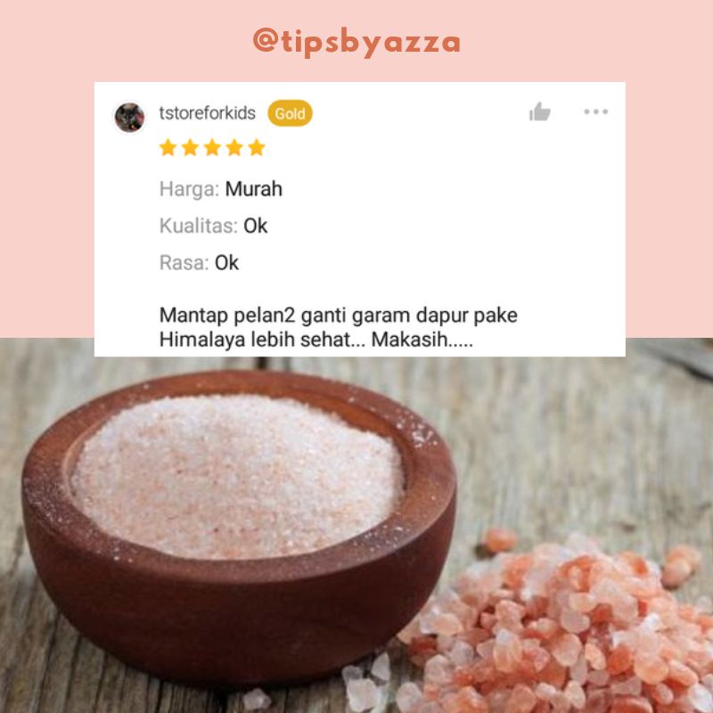 Garam Himalaya Kristal Kasar Himalayan Rock Salt Coarse 500 Gram