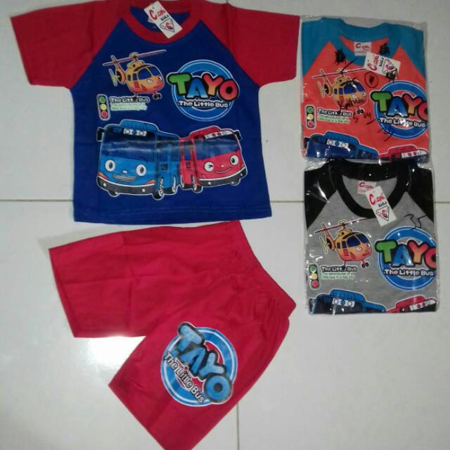 Baju Setelan anak Tayo