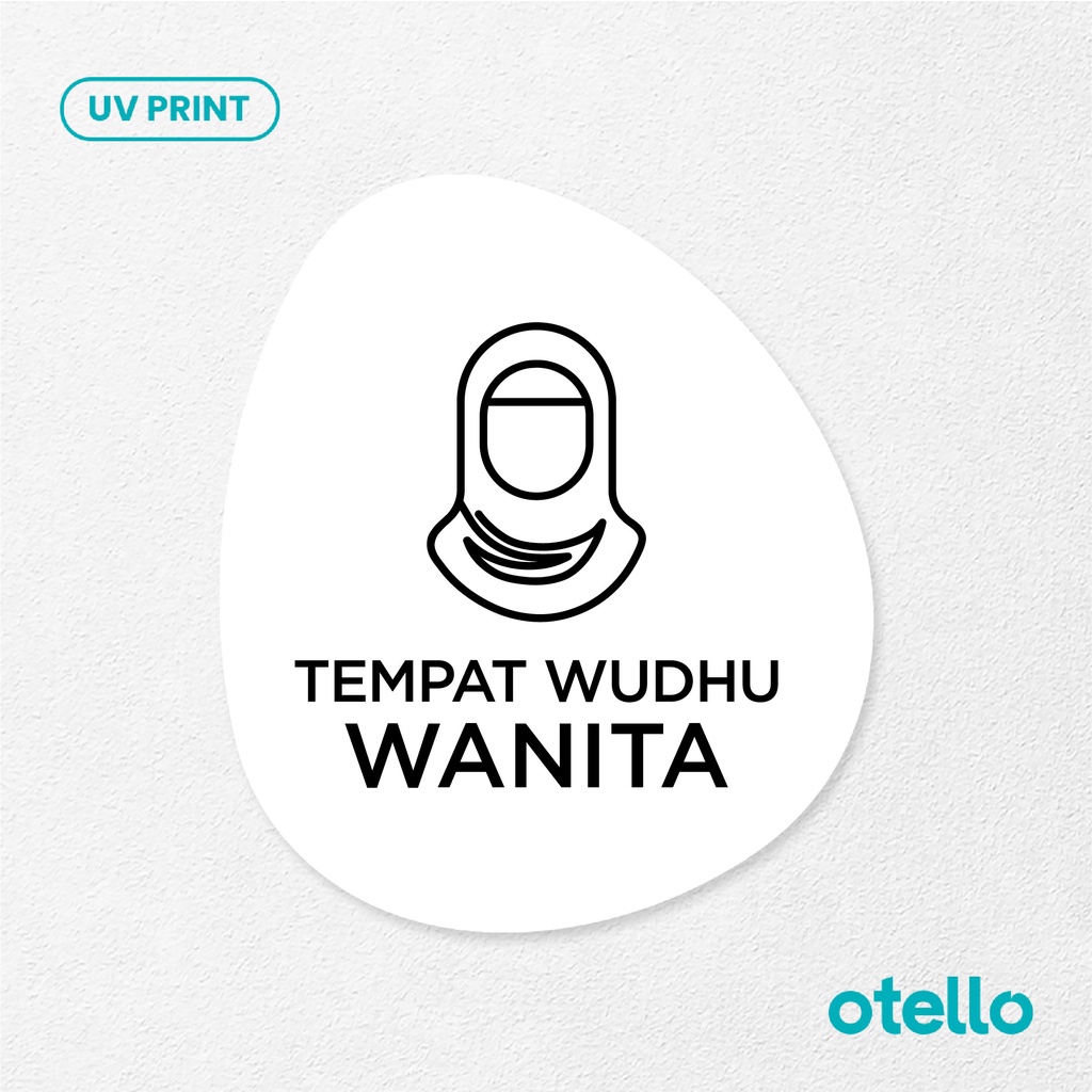 Tempat Wudhu Wanita Sign Board Akrilik Tempel Dinding Papan Acrylic Restoran Dinding Petunjuk Toko Cafe